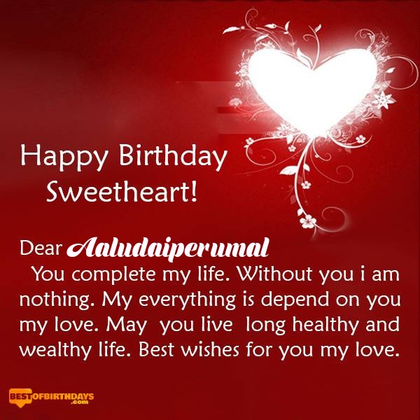 Aaludaiperumal happy birthday my sweetheart baby