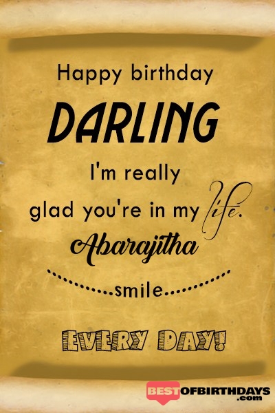 Abarajitha happy birthday love darling babu janu sona babby