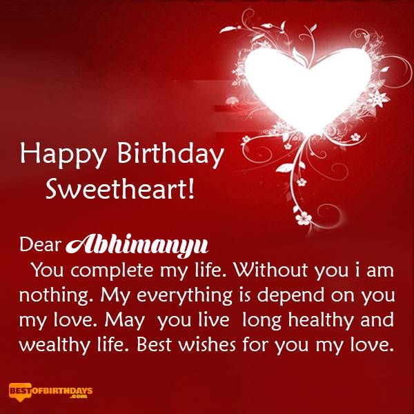 Abhimanyu happy birthday my sweetheart baby