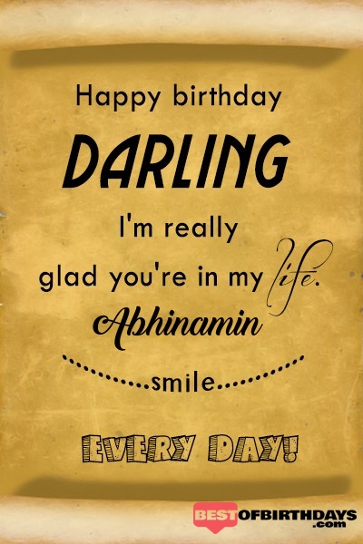 Abhinamin happy birthday love darling babu janu sona babby