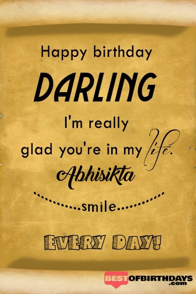 Abhisikta happy birthday love darling babu janu sona babby
