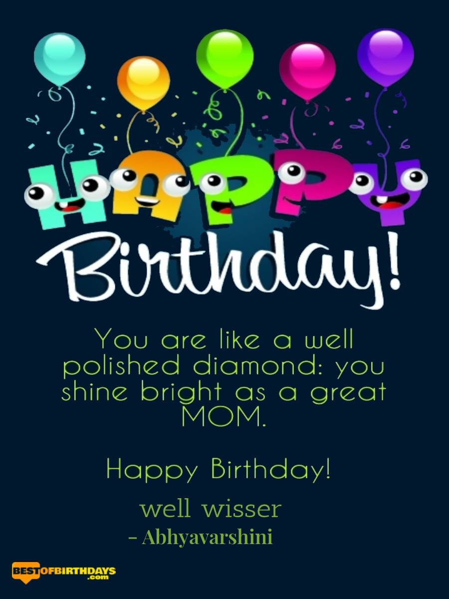 Abhyavarshini wish your mother happy birthday