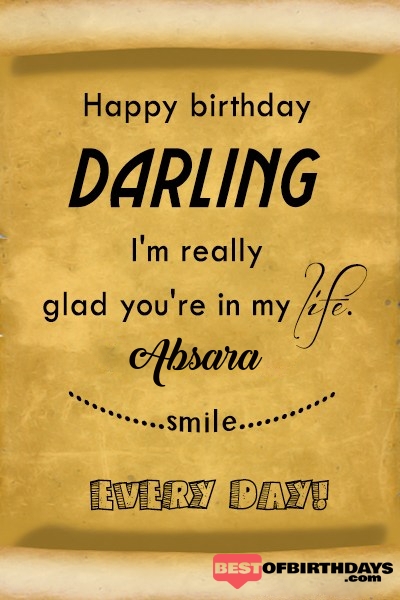Absara happy birthday love darling babu janu sona babby