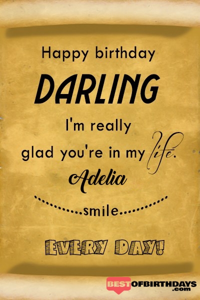 Adelia happy birthday love darling babu janu sona babby