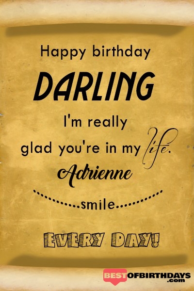 Adrienne happy birthday love darling babu janu sona babby