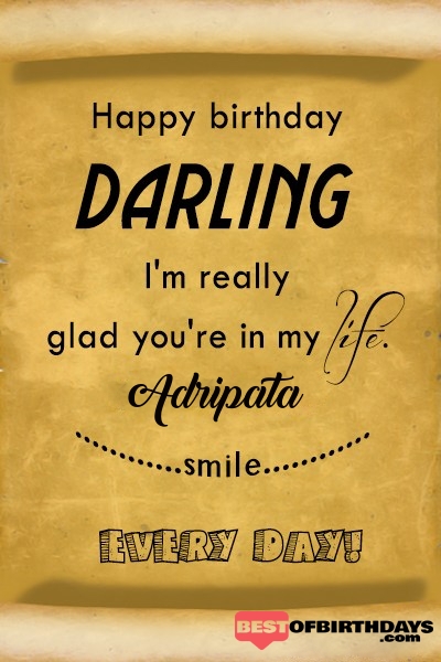 Adripata happy birthday love darling babu janu sona babby