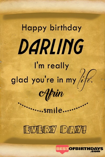 Afrin happy birthday love darling babu janu sona babby