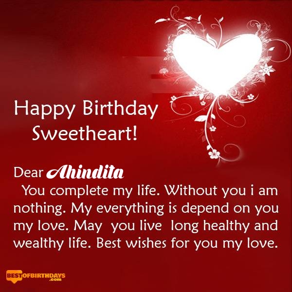 Ahindita happy birthday my sweetheart baby
