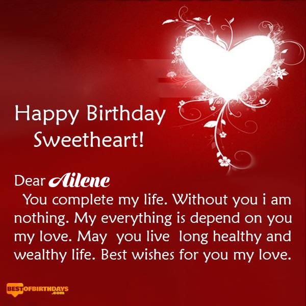 Ailene happy birthday my sweetheart baby