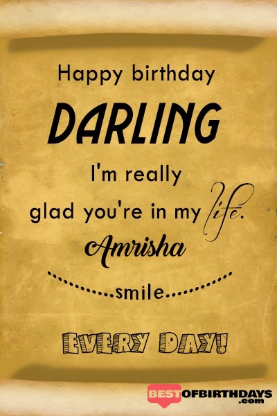 Amrisha happy birthday love darling babu janu sona babby
