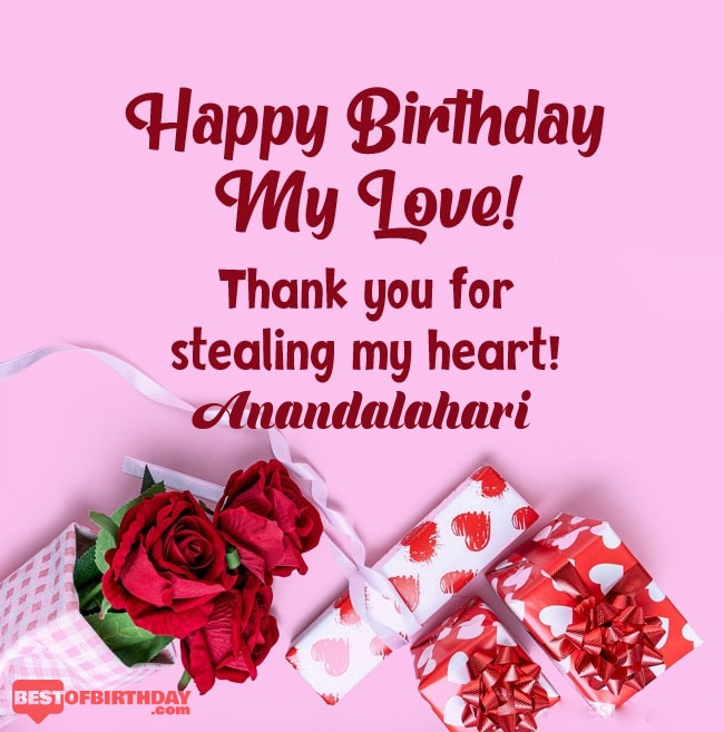 Anandalahari happy birthday my love and life