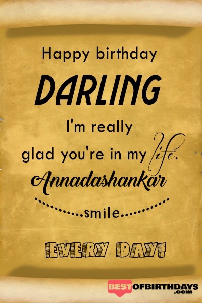Annadashankar happy birthday love darling babu janu sona babby