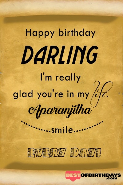 Aparanjitha happy birthday love darling babu janu sona babby