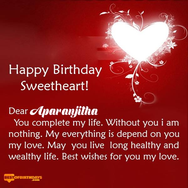 Aparanjitha happy birthday my sweetheart baby