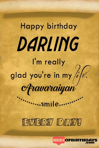 Aravaraiyan happy birthday love darling babu janu sona babby