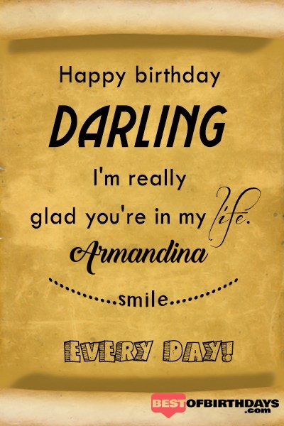 Armandina happy birthday love darling babu janu sona babby