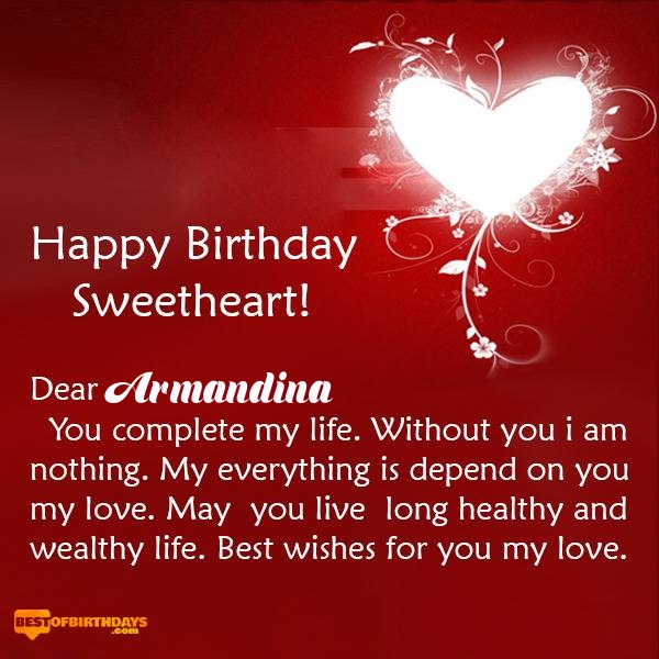 Armandina happy birthday my sweetheart baby