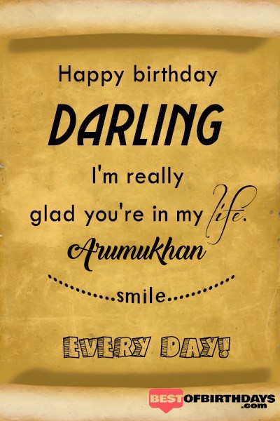 Arumukhan happy birthday love darling babu janu sona babby