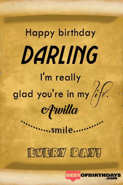 Arvilla happy birthday love darling babu janu sona babby