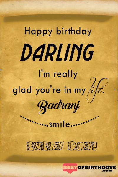 Badranj happy birthday love darling babu janu sona babby