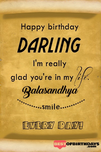 Balasandhya happy birthday love darling babu janu sona babby