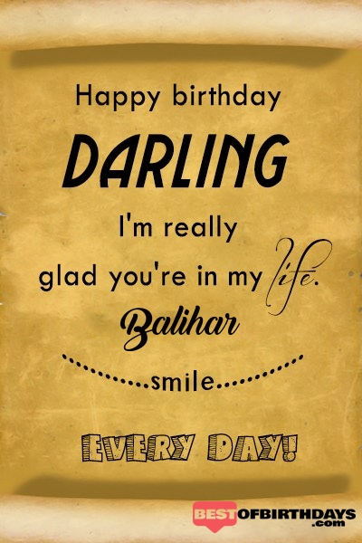 Balihar happy birthday love darling babu janu sona babby