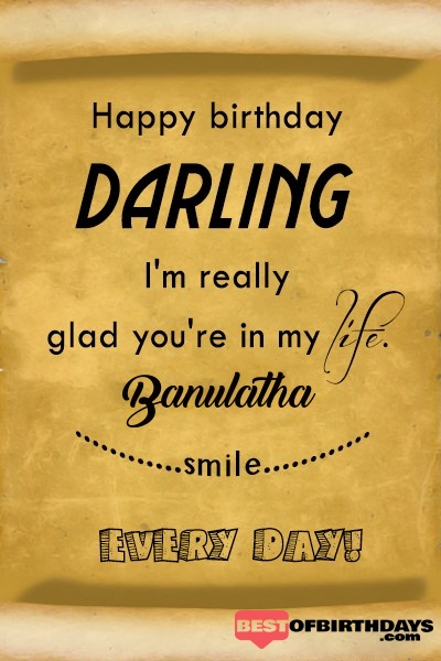 Banulatha happy birthday love darling babu janu sona babby