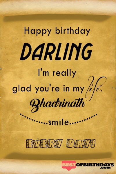 Bhadrinath happy birthday love darling babu janu sona babby