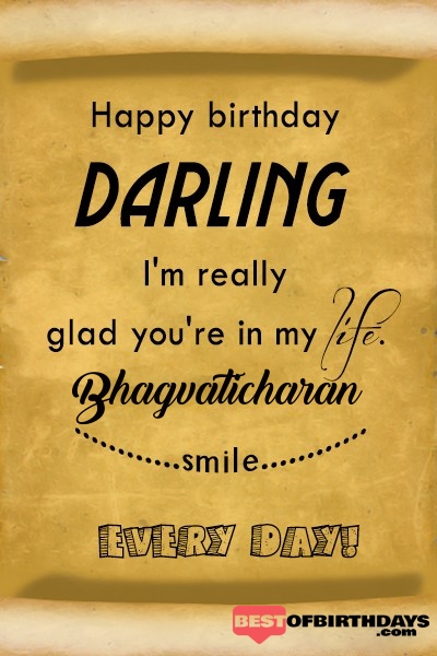Bhagvaticharan happy birthday love darling babu janu sona babby
