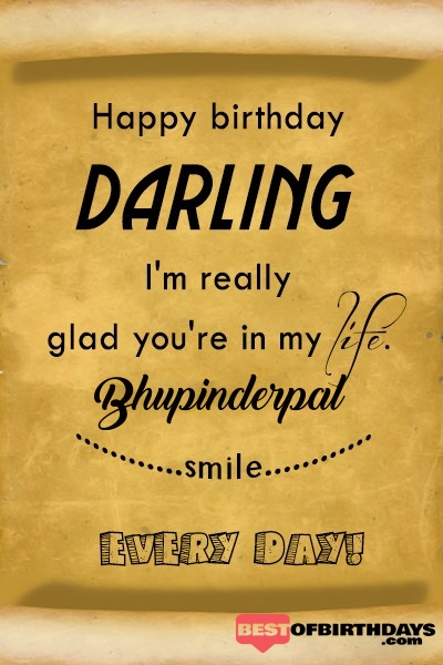 Bhupinderpal happy birthday love darling babu janu sona babby