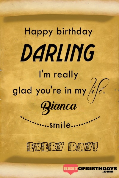 Bianca happy birthday love darling babu janu sona babby