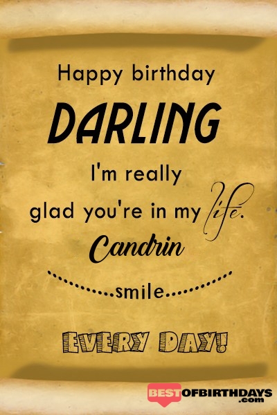 Candrin happy birthday love darling babu janu sona babby