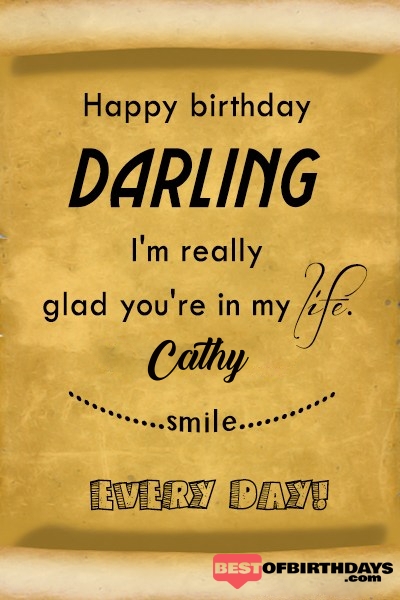 Cathy happy birthday love darling babu janu sona babby