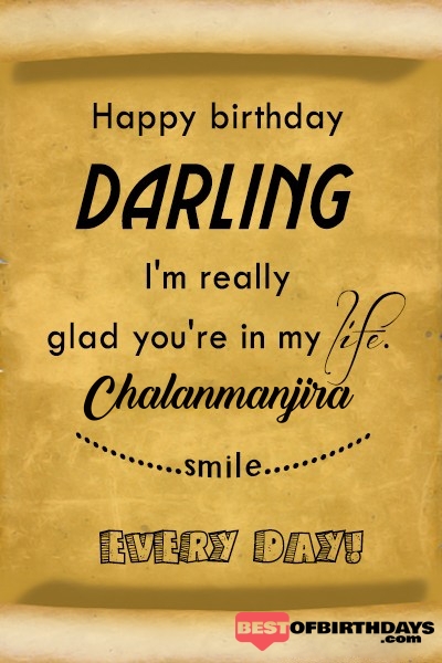 Chalanmanjira happy birthday love darling babu janu sona babby