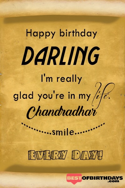 Chandradhar happy birthday love darling babu janu sona babby