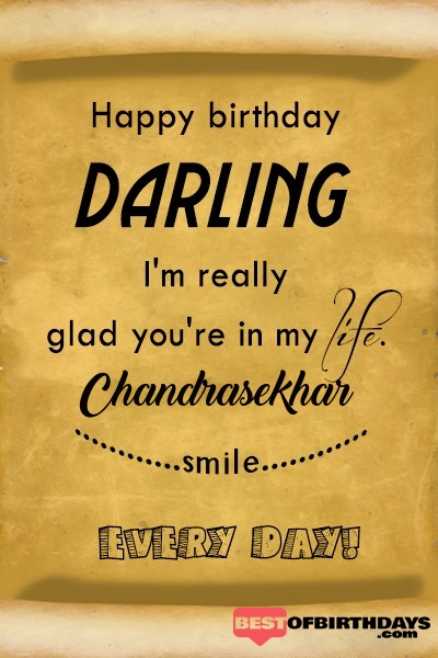 Chandrasekhar happy birthday love darling babu janu sona babby