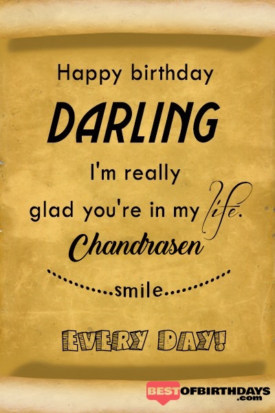 Chandrasen happy birthday love darling babu janu sona babby