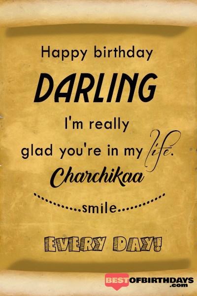 Charchikaa happy birthday love darling babu janu sona babby