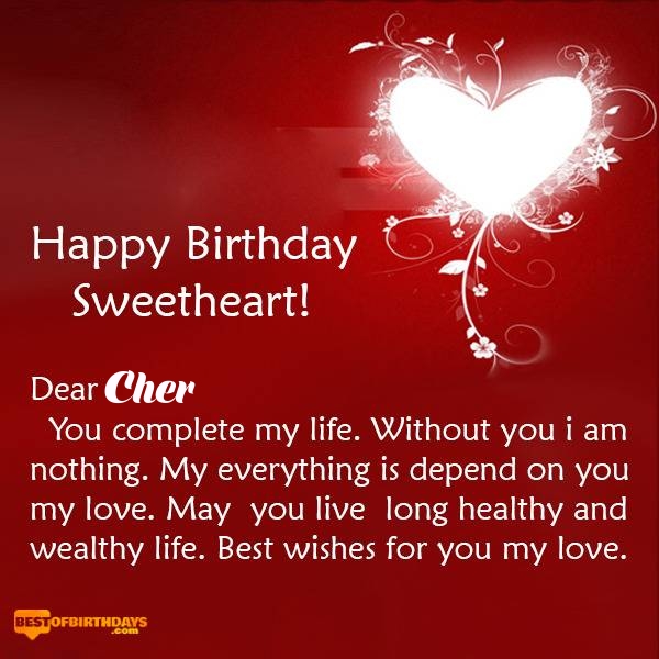 Cher happy birthday my sweetheart baby