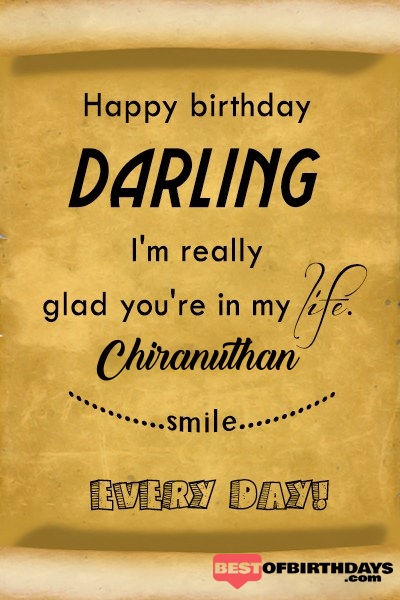 Chiranuthan happy birthday love darling babu janu sona babby