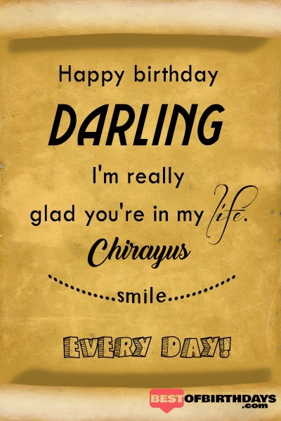 Chirayus happy birthday love darling babu janu sona babby