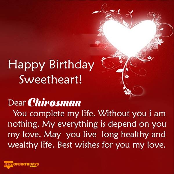 Chirosman happy birthday my sweetheart baby