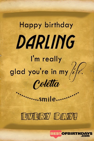 Coletta happy birthday love darling babu janu sona babby