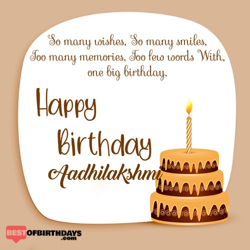 Create happy birthday aadhilakshmi card online free