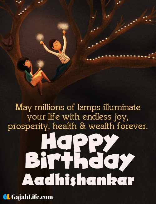 Aadhishankar create happy birthday wishes image with name