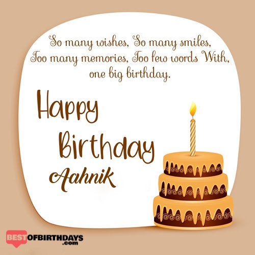 Create happy birthday aahnik card online free
