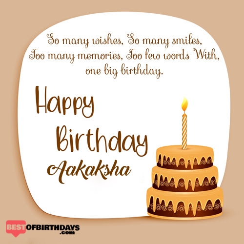 Create happy birthday aakaksha card online free