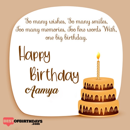 Create happy birthday aamya card online free