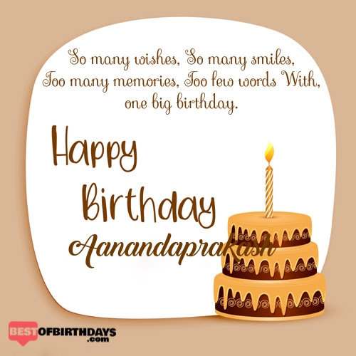 Create happy birthday aanandaprakash card online free