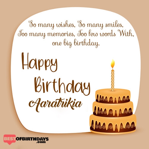 Create happy birthday aaratrikia card online free